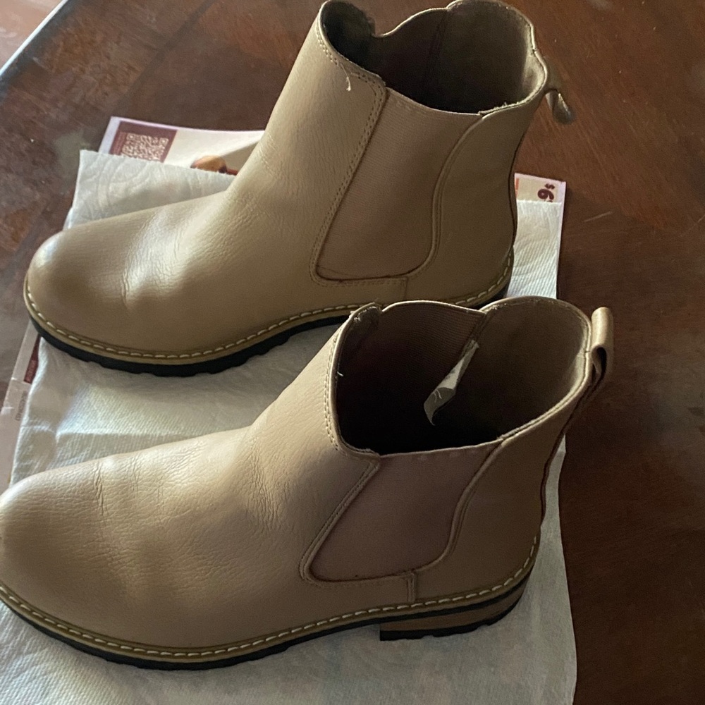 Tan Leather Ankle Boots
